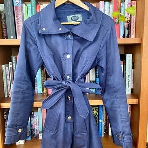 Deep Blue Trench Coat